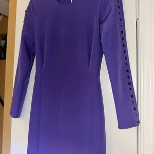 Patrizia Pepe Vibrant Purple Long Sleeve Dress